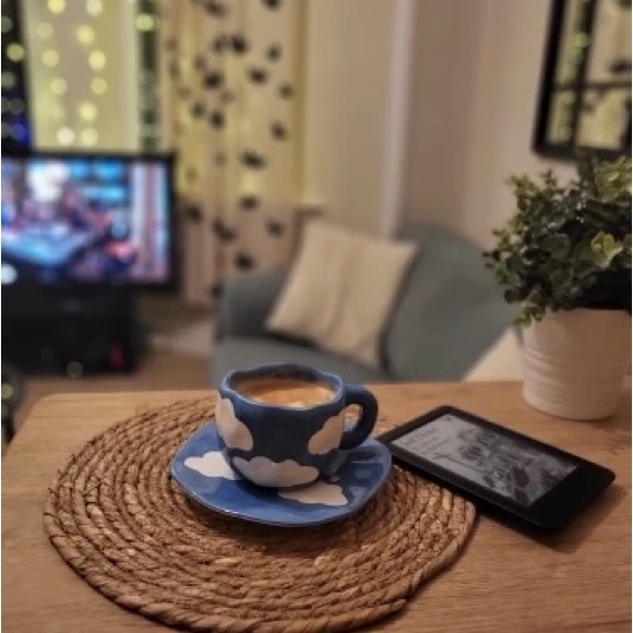 Adorable Ceramic Cloud Mug and Plate Set - Picture 3 of 3